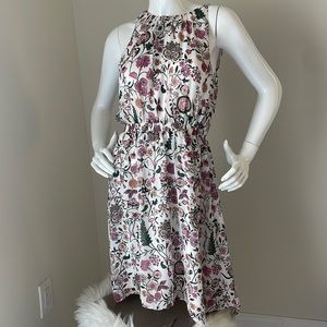 H&M White Floral Sleeveless Dress Size 6.